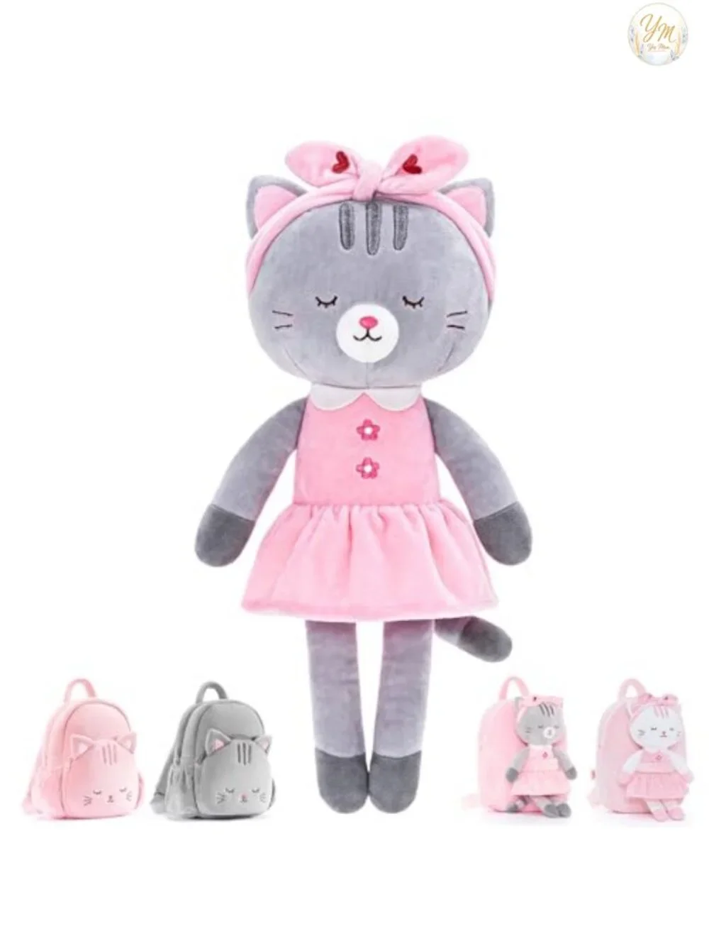 Stuffed Animal Plush Cat Doll 16 Inch Soft Kitty Toy for Toddlers Cuddly Gift